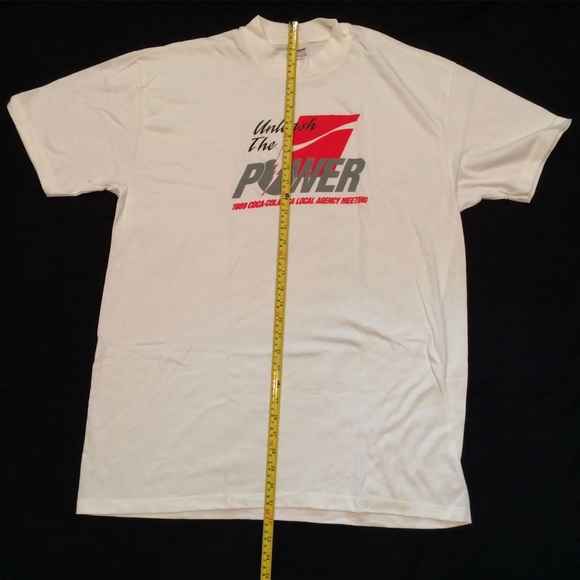 Vintage Coca Cola Stedman 1989 Unleash The Power T Shirt - Picture 6 of 7
